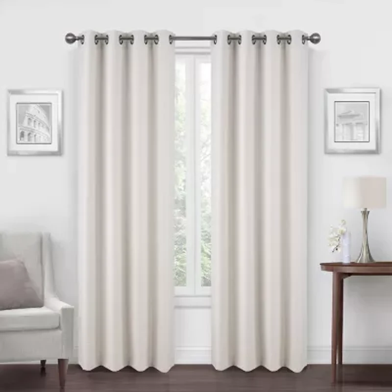 Regal Home Dimensions Solid Grommet Top Energy Saving Blackout Single Curtain Panel