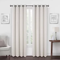 Regal Home Dimensions Solid Grommet Top Energy Saving Blackout Single Curtain Panel