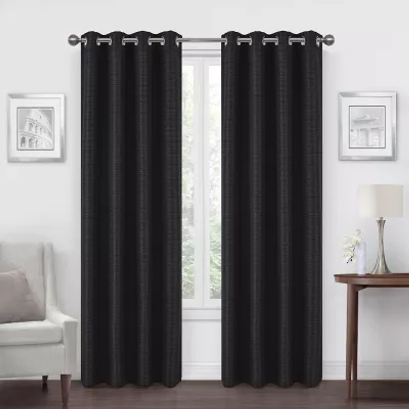 Regal Home Dimensions Solid Grommet Top Energy Saving Blackout Single Curtain Panel