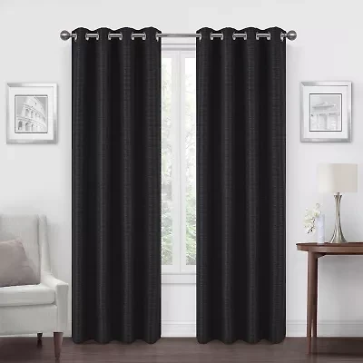 Regal Home Dimensions Solid Grommet Top Energy Saving Blackout Single Curtain Panel