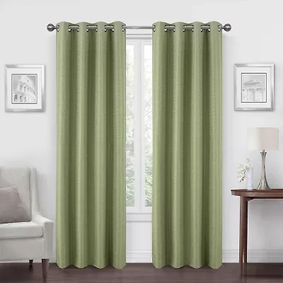 Regal Home Dimensions Solid Grommet Top Energy Saving Blackout Single Curtain Panel
