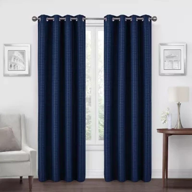 Regal Home Dimensions Solid Grommet Top Energy Saving Blackout Single Curtain Panel