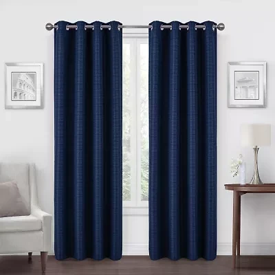 Regal Home Dimensions Solid Grommet Top Energy Saving Blackout Single Curtain Panel