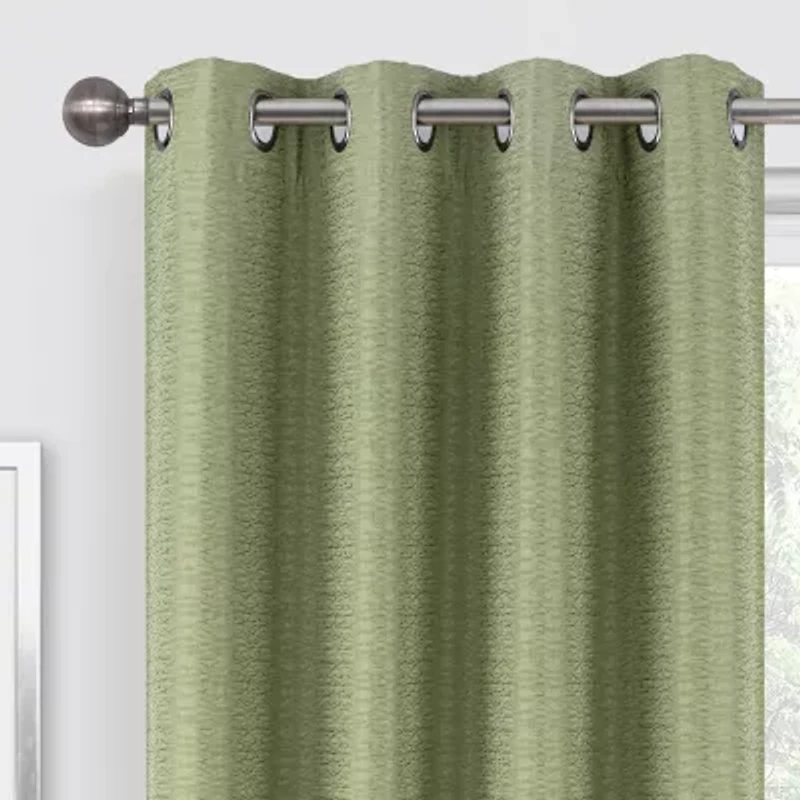 Regal Home Dimensions Solid Grommet Top Energy Saving Blackout Single Curtain Panel