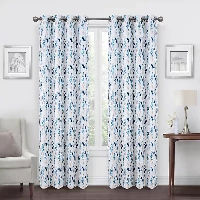 Regal Home Dimensions Leaf Grommet Top Energy Saving Blackout Single Curtain Panel