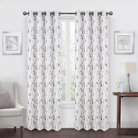 Regal Home Dimensions Leaf Grommet Top Energy Saving Blackout Single Curtain Panel