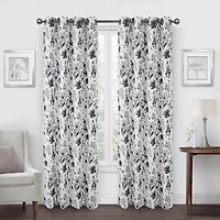 Regal Home Dimensions Floral Grommet Top Energy Saving Blackout Single Curtain Panel