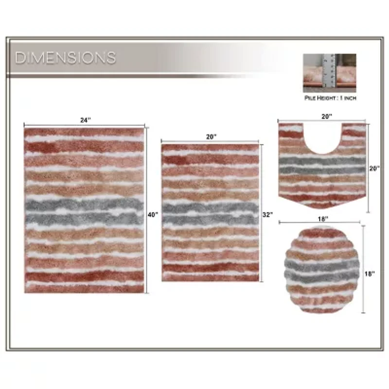 Home Weavers Inc Impression 4-pc. Bath Rug Set