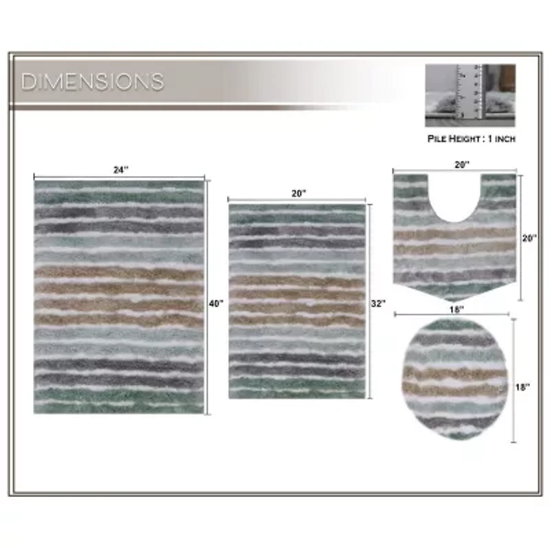 Home Weavers Inc Impression 4-pc. Bath Rug Set