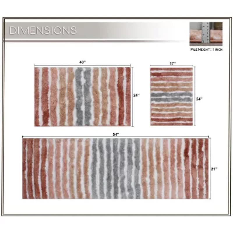 Home Weavers Inc Impression 3-pc. Bath Rug Set