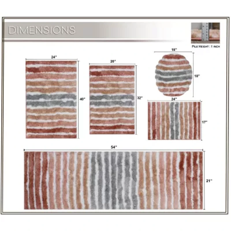 Home Weavers Inc Impression 5-pc. Bath Rug Set