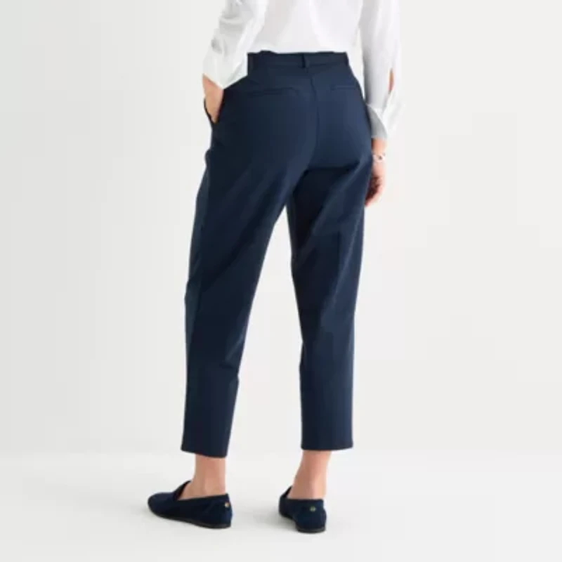 Liz Claiborne Ponte Tapered Womens Slim Trouser