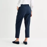 Liz Claiborne Ponte Tapered Womens Slim Trouser