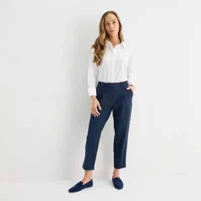 Liz Claiborne Ponte Tapered Womens Slim Trouser