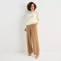 Liz Claiborne Womens Crew Neck Long Sleeve Pullover Sweater