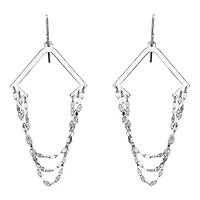 Made in Italy Womens Sterling Silver Drop Earrings