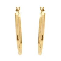 Womens 14K Gold 27.5mm Hoop Earrings