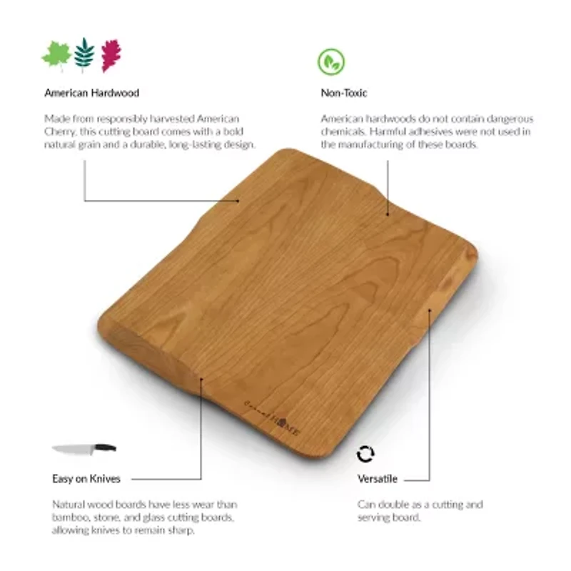 Casual Home Rectangle Cherry Wood Cutting Board Cutting Board