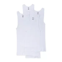 Stafford Ultra Soft Mens Round Neck Sleeveless 4 Pack Big and Tall Tank
