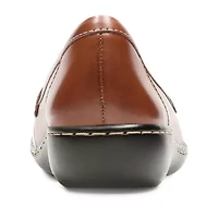 Clarks Ashland Bubble Womens Moc Closed Toe Slip-On Shoe-Wide Width