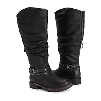 Muk Luks Womens Logger Victoria Stacked Heel Winter Boots