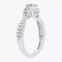Love Lives Forever (H-I / Si1-Si2) Womens CT. T.W. Lab Grown White Diamond 10K Gold Oval 3-Stone Engagement Ring
