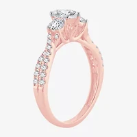 Love Lives Forever (H-I / Si1-Si2) Womens CT. T.W. Lab Grown White Diamond 10K Gold Pear 3-Stone Engagement Ring