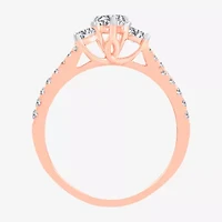 Love Lives Forever (H-I / Si1-Si2) Womens CT. T.W. Lab Grown White Diamond 10K Gold Pear 3-Stone Engagement Ring
