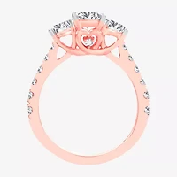 Love Lives Forever (H-I / Si1-Si2) Womens CT. T.W. Lab Grown White Diamond 10K Gold 3-Stone Engagement Ring
