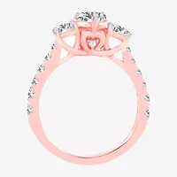 Love Lives Forever (H-I / Si1-Si2) Womens CT. T.W. Lab Grown White Diamond 10K Gold Pear 3-Stone Engagement Ring