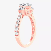 Love Lives Forever (H-I / Si1-Si2) Womens 2 CT. T.W. Lab Grown White Diamond 10K  Gold Pear 3-Stone Engagement Ring