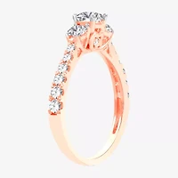 Love Lives Forever (H-I / Si1-Si2) Womens CT. T.W. Lab Grown White Diamond 10K Gold Round 3-Stone Engagement Ring