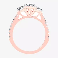 Love Lives Forever (H-I / Si1-Si2) Womens 2 CT. T.W. Lab Grown White Diamond 10K Gold 3-Stone Engagement Ring