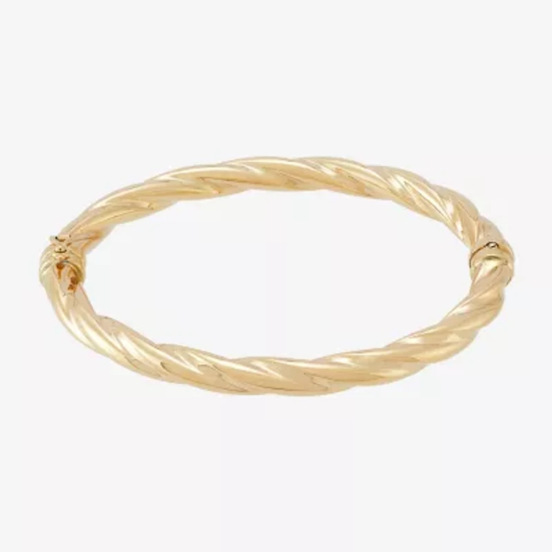 Made in Italy Womens 14K Gold Bangle Bracelet