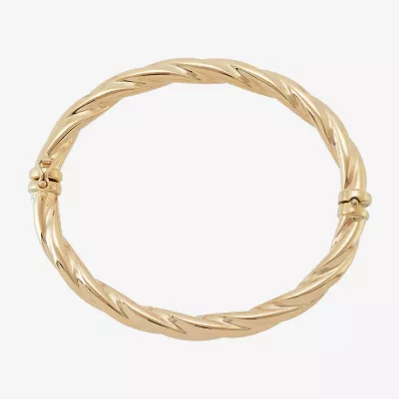Made in Italy Womens 14K Gold Bangle Bracelet