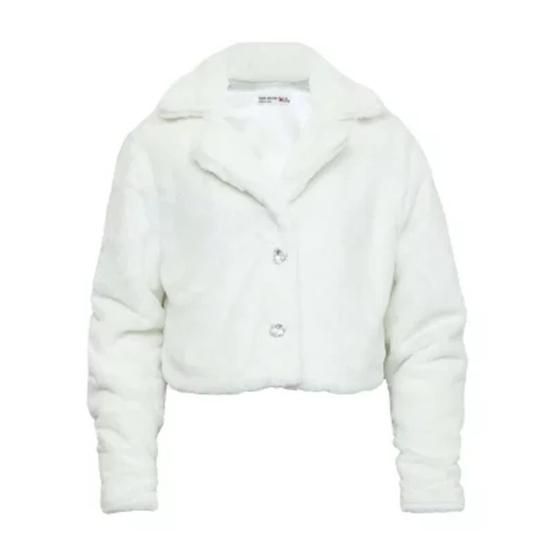 Knit Works Little & Big Kid Girls Faux Fur Midweight Puffer Coat