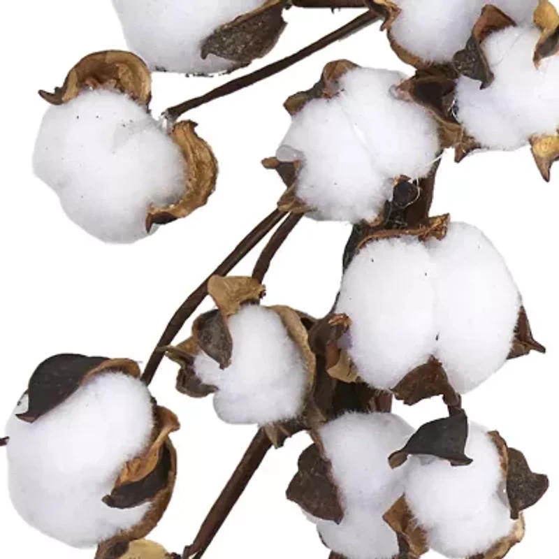 Nearly Natural Cotton Ball Wreath