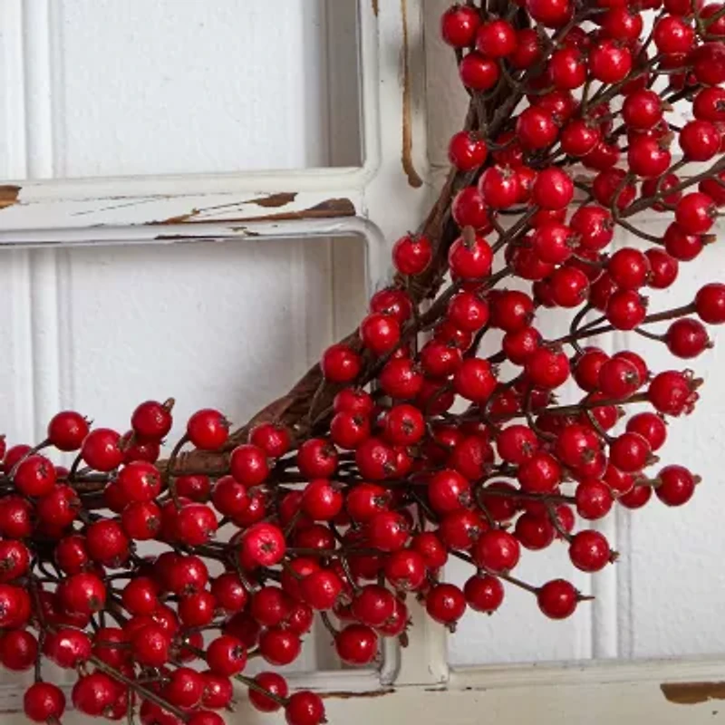 Nearly Natural 22in. Berry Wreath