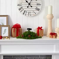 Nearly Natural 16in. 35 Lights And Pine Cones Lighted Christmas Tabletop Decor