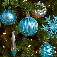 Nearly Natural Holiday 52 Count Set; 80mm To 150mm With Reusable Tray Christmas Ornament