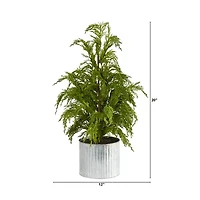 Nearly Natural 20" Cedar Pine Natural Look In Decorative Planter Pine Christmas Tree