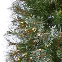 Nearly Natural 6 1/2 Foot Cashmere Slim Pine With 660 Bendable Branches And 350 Warm White Lights Pre-Lit Christmas Tree
