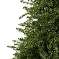 Nearly Natural 8 Foot Natural Look Fir With 3470 Bendable Branches And 700 Clear Led Lights Pre-Lit Christmas Tree
