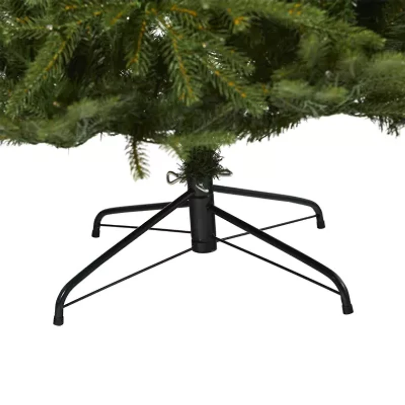 Nearly Natural 8 Foot Natural Look Fir With 3470 Bendable Branches And 700 Clear Led Lights Pre-Lit Christmas Tree