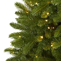 Nearly Natural 5 Foot Natural Look Spruce With 200 Clear Led Lights Pre-Lit Christmas Tree