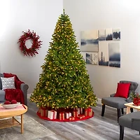 Nearly Natural 9 Foot Natural Look Spruce With 4443 Tips And 1000 Clear Led Lights Pre-Lit Christmas Tree