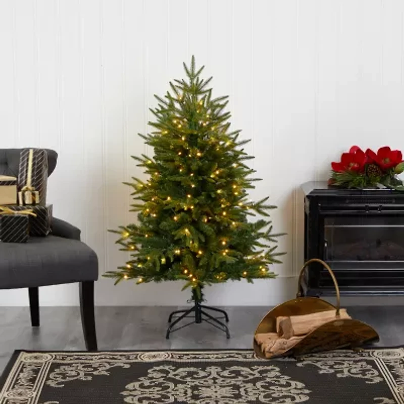 Nearly Natural Foot Fir With Clear Led Lights Pre-Lit Christmas Tree
