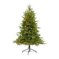 Nearly Natural 5 Foot Fir With 250 Clear Led Lights Pre-Lit Christmas Tree