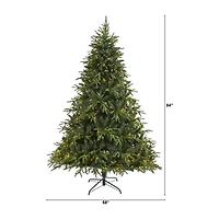 Nearly Natural 7 Foot Fir With 2552 Tips And 500 Clear Led Lights Pre-Lit Christmas Tree