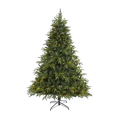 Nearly Natural 7 Foot Fir With 2552 Tips And 500 Clear Led Lights Pre-Lit Christmas Tree